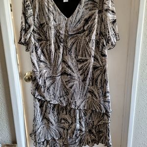 Beautiful pleated material layered dress